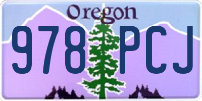 OR license plate 978PCJ