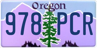 OR license plate 978PCR