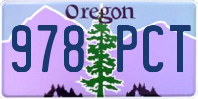 OR license plate 978PCT
