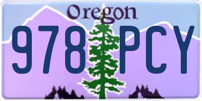 OR license plate 978PCY