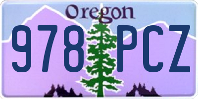 OR license plate 978PCZ