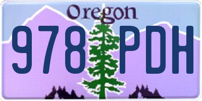 OR license plate 978PDH