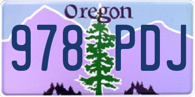 OR license plate 978PDJ