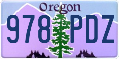 OR license plate 978PDZ