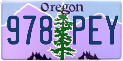 OR license plate 978PEY