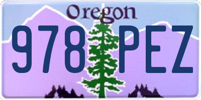OR license plate 978PEZ