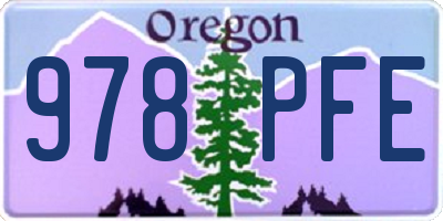 OR license plate 978PFE