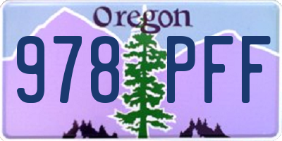 OR license plate 978PFF