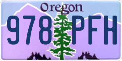 OR license plate 978PFH