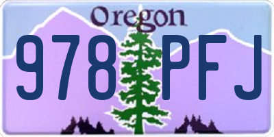 OR license plate 978PFJ