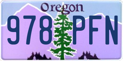OR license plate 978PFN