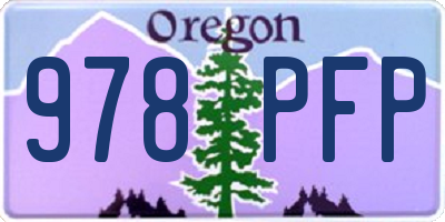 OR license plate 978PFP