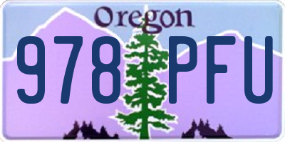 OR license plate 978PFU