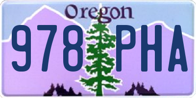 OR license plate 978PHA