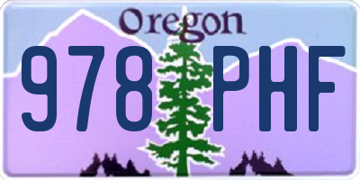 OR license plate 978PHF