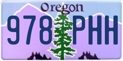 OR license plate 978PHH