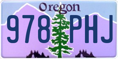 OR license plate 978PHJ