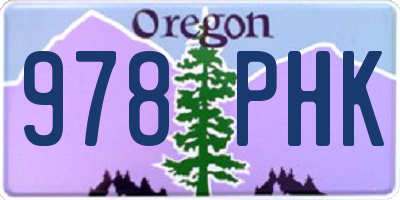 OR license plate 978PHK