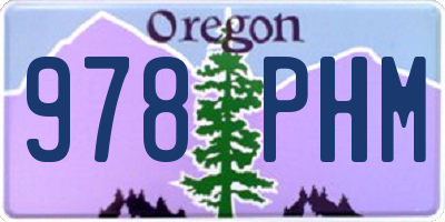 OR license plate 978PHM