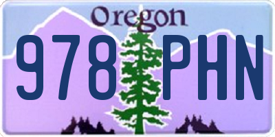 OR license plate 978PHN