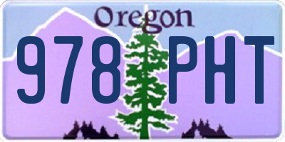 OR license plate 978PHT