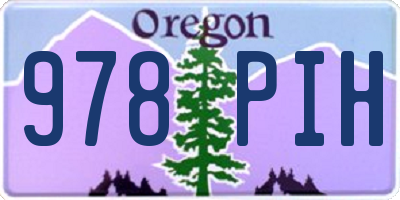 OR license plate 978PIH