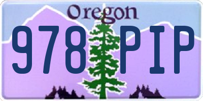 OR license plate 978PIP