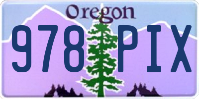 OR license plate 978PIX