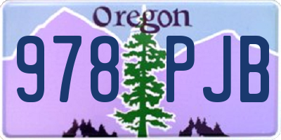 OR license plate 978PJB
