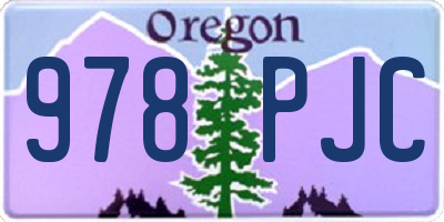 OR license plate 978PJC