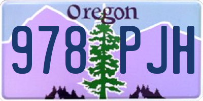 OR license plate 978PJH