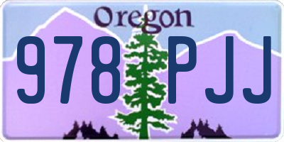 OR license plate 978PJJ