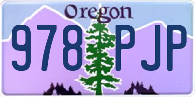 OR license plate 978PJP