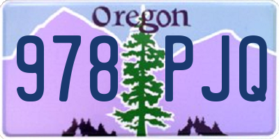 OR license plate 978PJQ