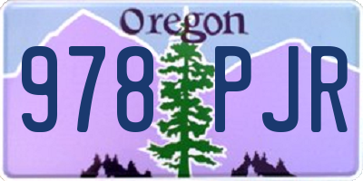 OR license plate 978PJR