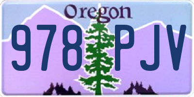 OR license plate 978PJV