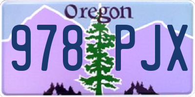 OR license plate 978PJX