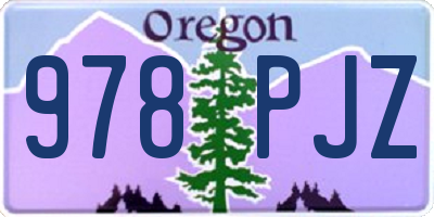 OR license plate 978PJZ