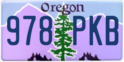 OR license plate 978PKB