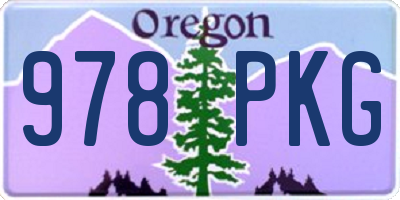OR license plate 978PKG