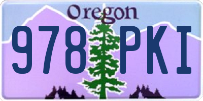 OR license plate 978PKI
