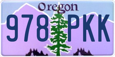 OR license plate 978PKK