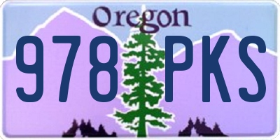 OR license plate 978PKS