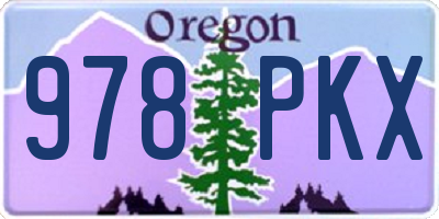 OR license plate 978PKX