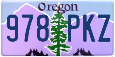 OR license plate 978PKZ