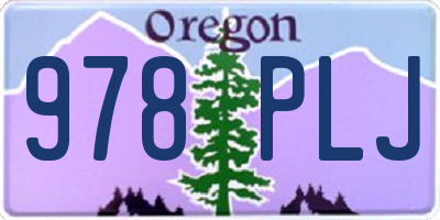 OR license plate 978PLJ