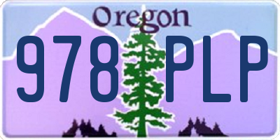 OR license plate 978PLP