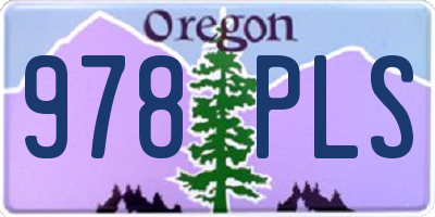 OR license plate 978PLS