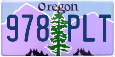 OR license plate 978PLT