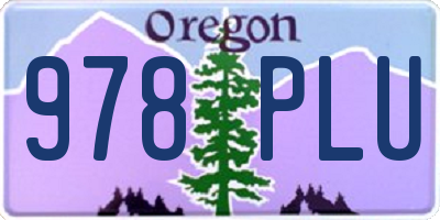 OR license plate 978PLU